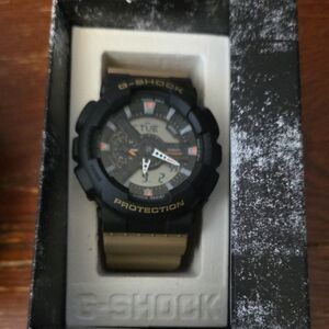 Casio G-Shock Black and Beige Watch